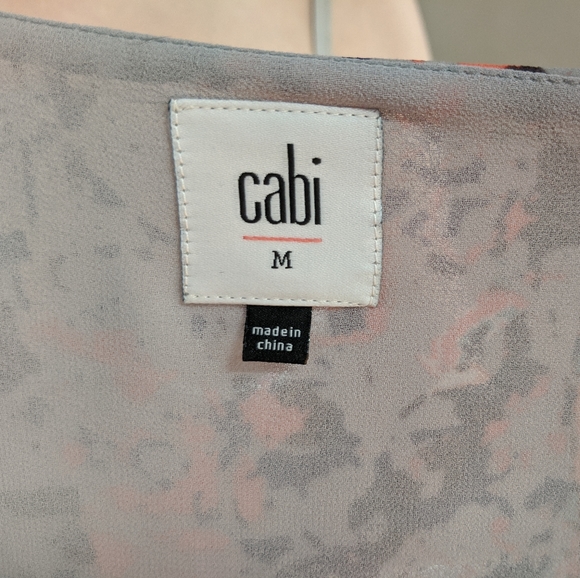 EUC CAbi M Gray Print Sleeveless Fresco Slip Dress - Picture 7 of 8